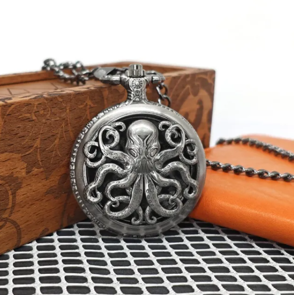 Mini metal cube with pocket watch sized storage Octopus unartick Magical Adventuring Gear