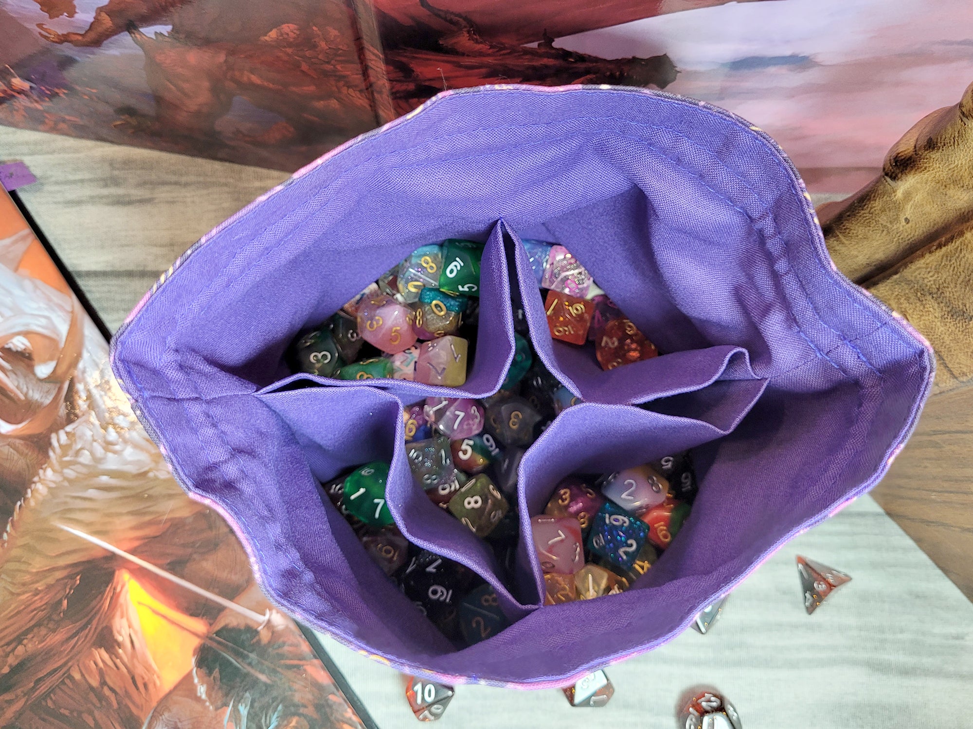 Purple Dice Würfelbeutel XXL mit Unterteilungen