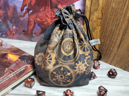 Steampunk dice bag XXL with compartments