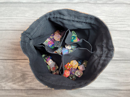 Steampunk dice bag XXL with compartments