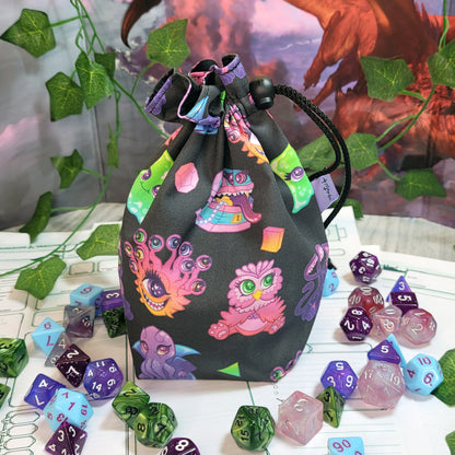 Cute Monsters Dice Bag L