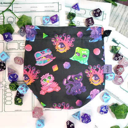 Cute Monsters Dice Bag L