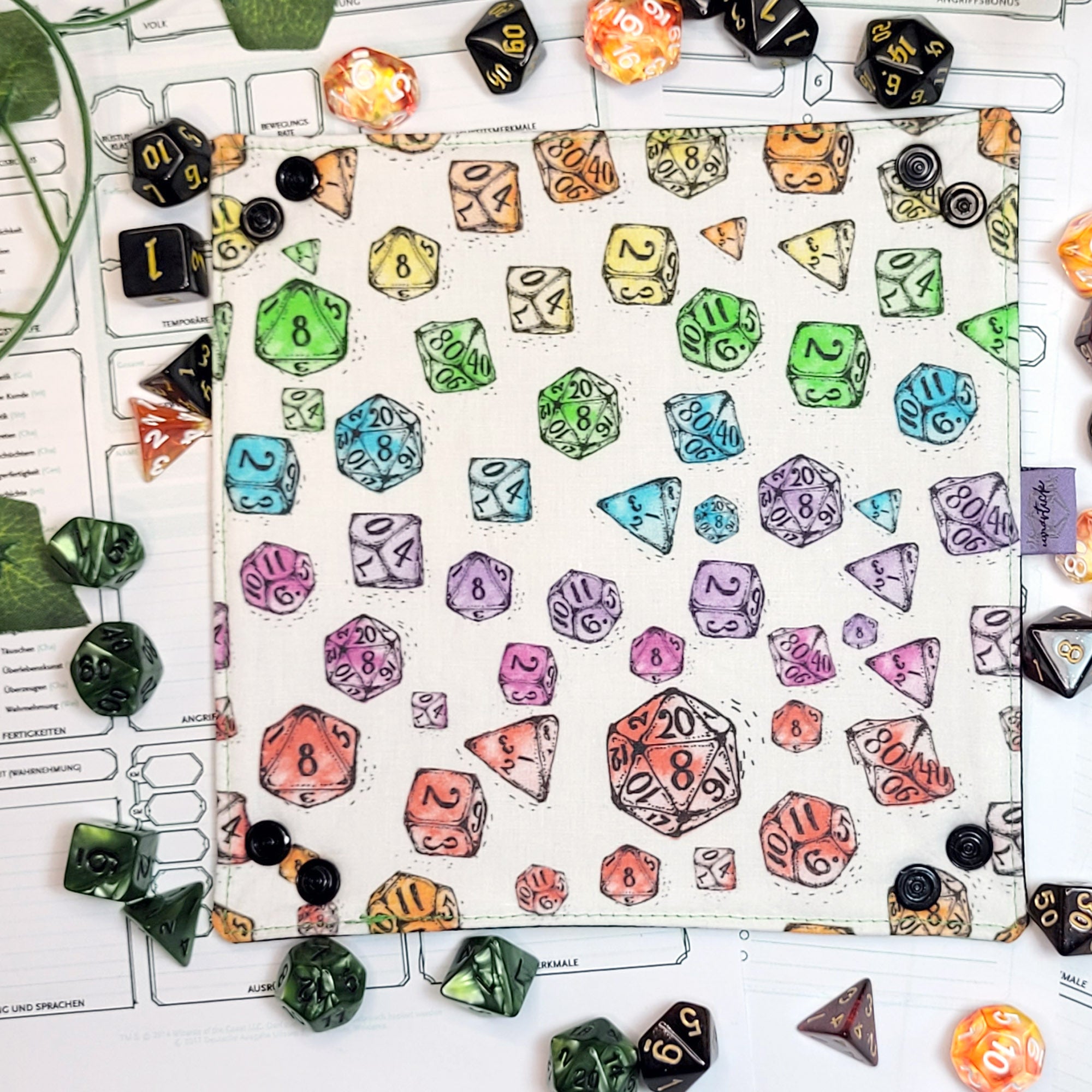 Rainbow Dice faltbare Würfelunterlage S