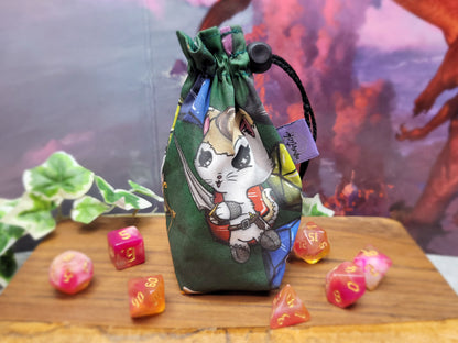 Adventuring Cats Dice Bag S