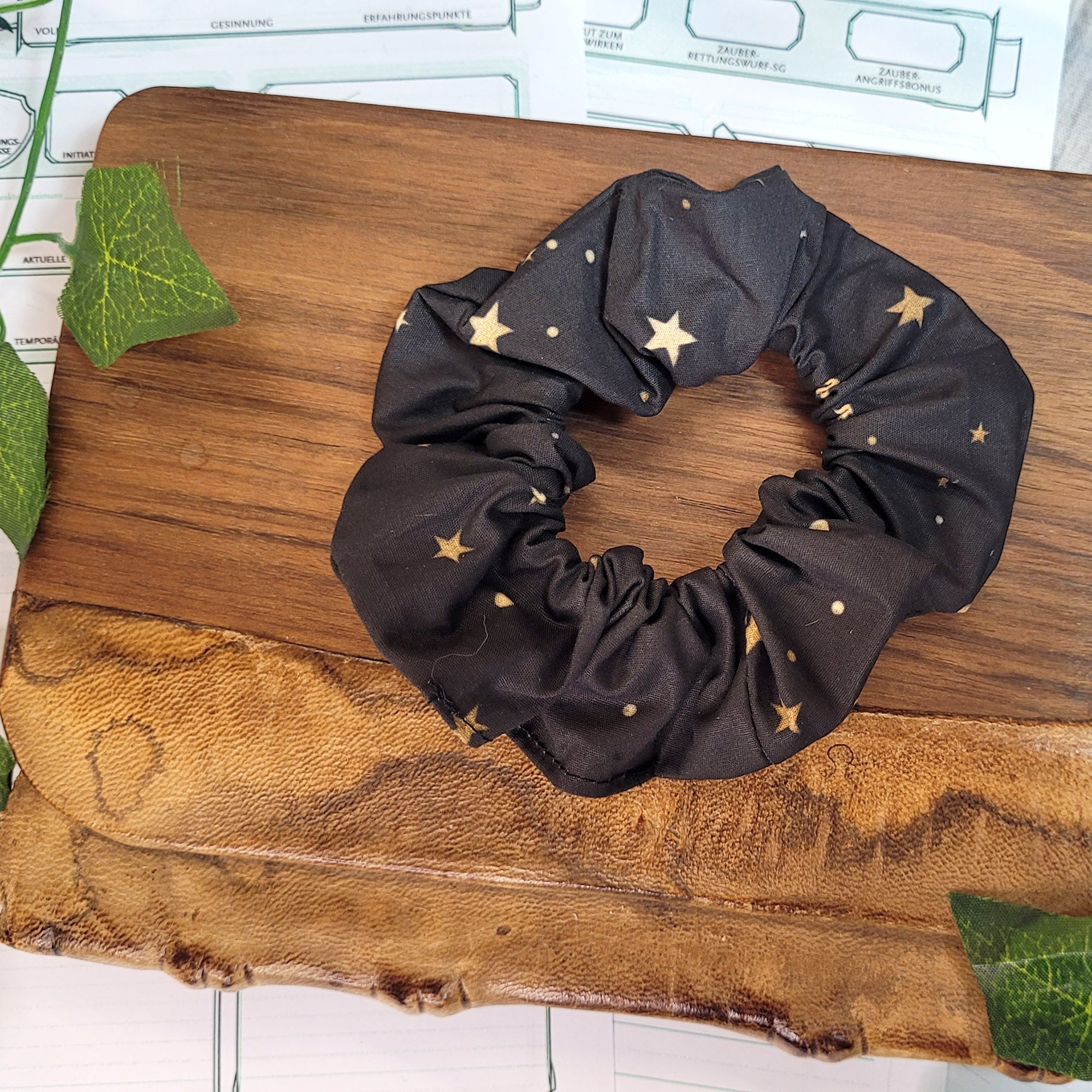 Golden Stars Scrunchie