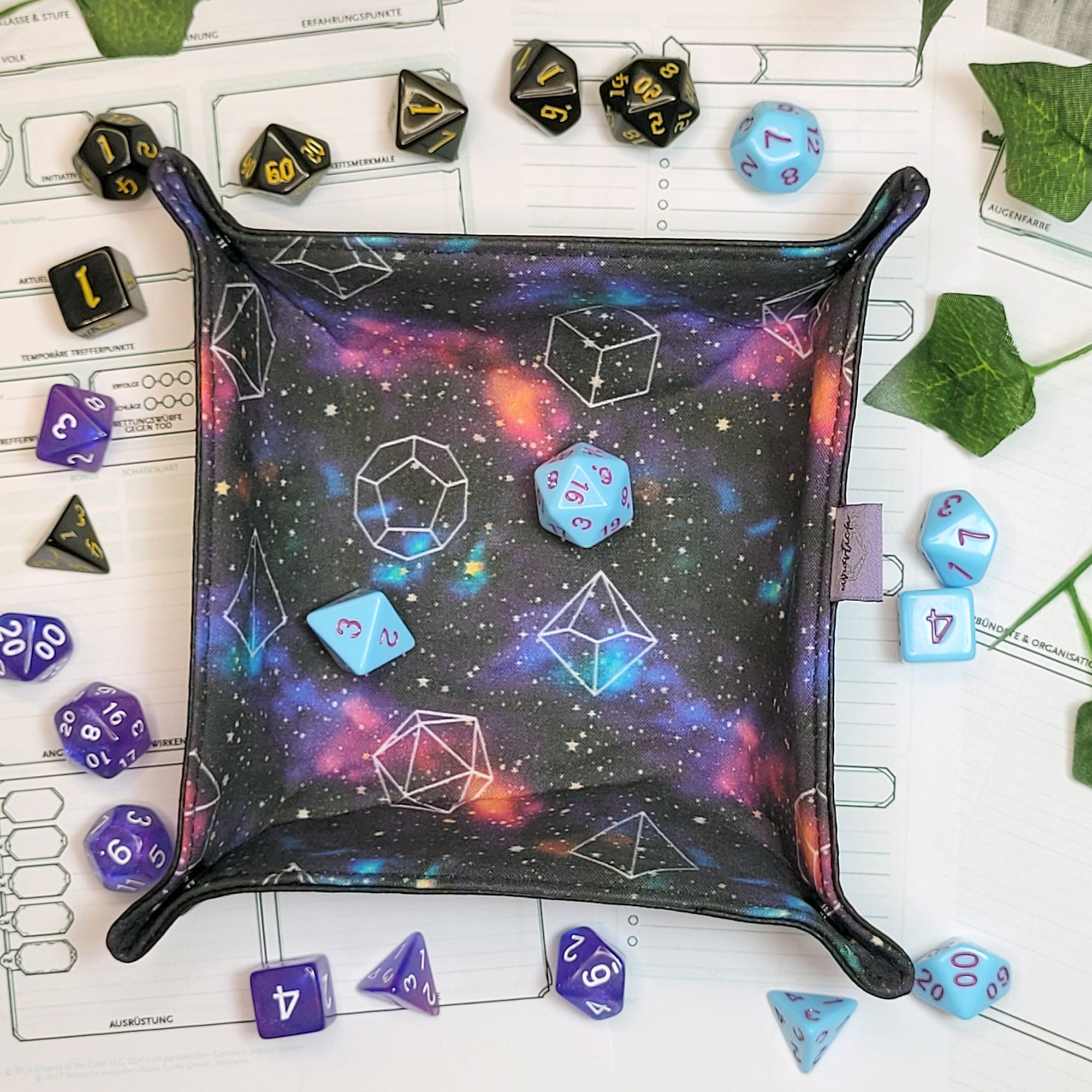 Galaxy Dice faltbare Würfelunterlage S