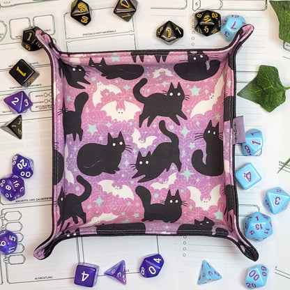 Bats and Cats foldable dice mat S