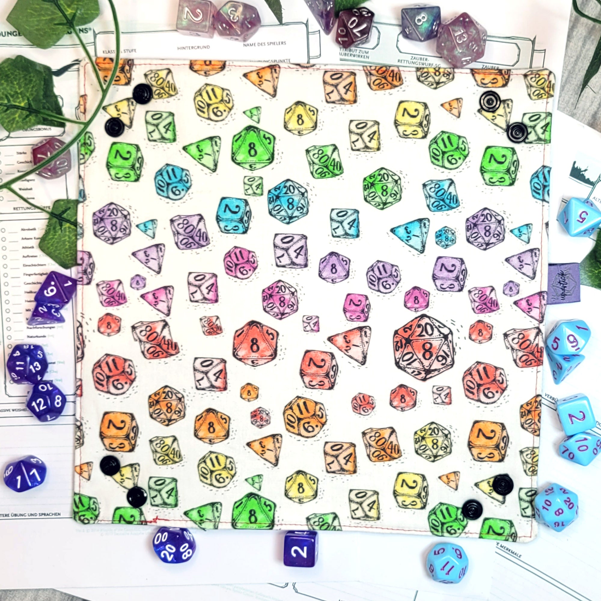 Rainbow Dice faltbare Würfelunterlage L