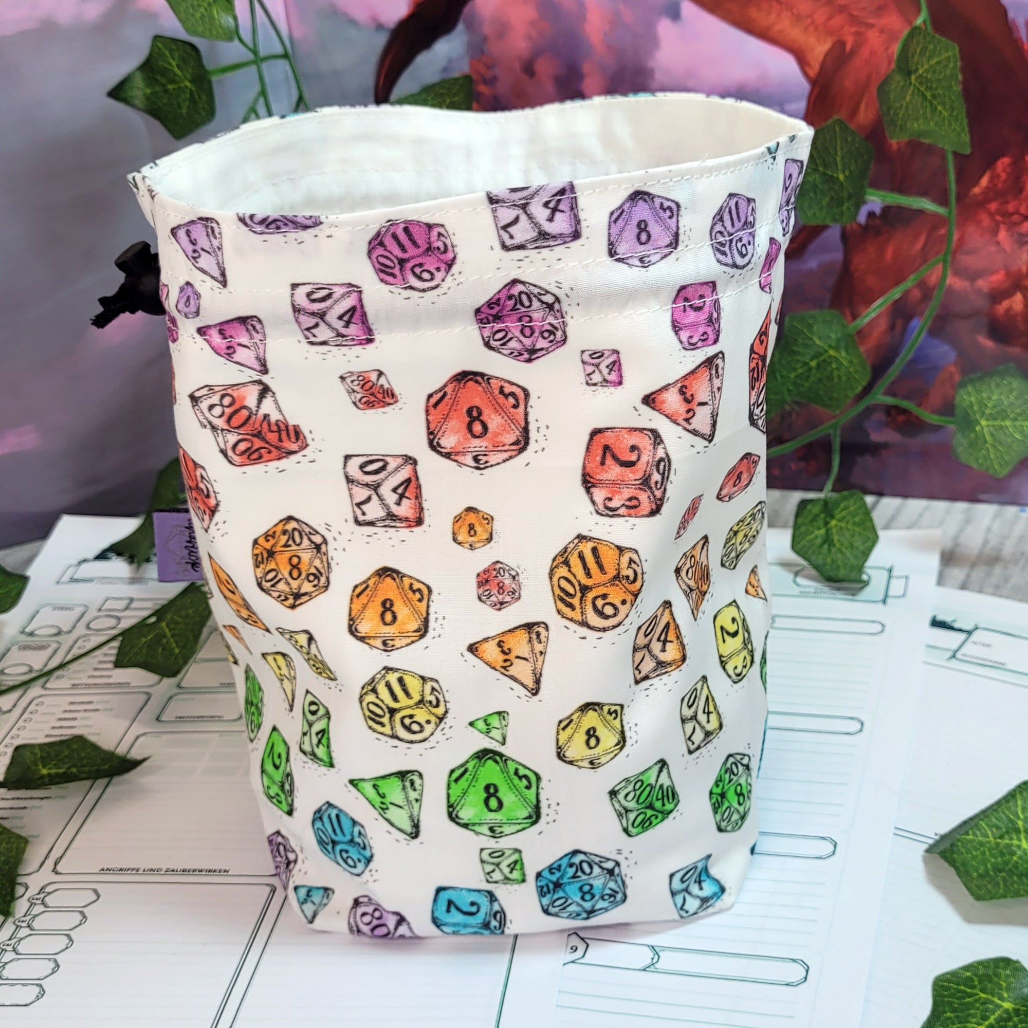 Rainbow Dice Würfelbeutel XXL mit Unterteilungen