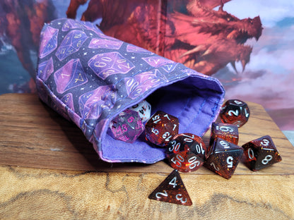 Purple Dice Würfelbeutel S