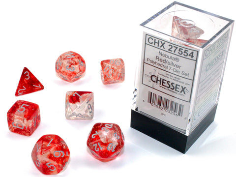 Nebula® Polyhedral Red/silver Luminary™  7-Die Set