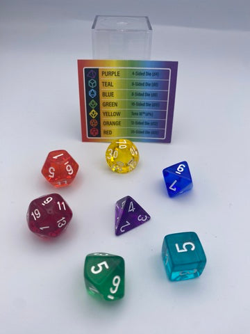 Prism Translucent GM & Beginner Player Polyhedral 7-Die Set