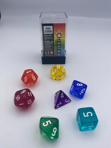 Prism Translucent GM & Beginner Player Polyhedral 7-Die Set