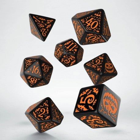 Halloween Pumpkin - Black & Orange Dice Set