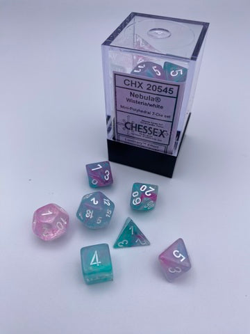 Nebula® Mini-Polyhedral Wisteria/white 7-Die set