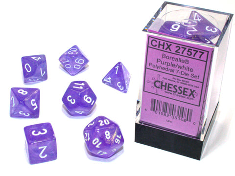 Borealis® Polyhedral Purple/white Luminary™ 7-Die Set