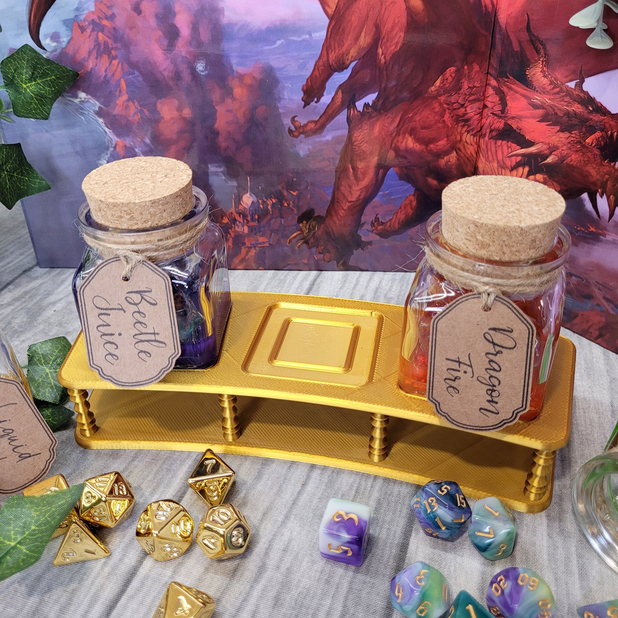 Display for 3 unartick standard potions: Gold