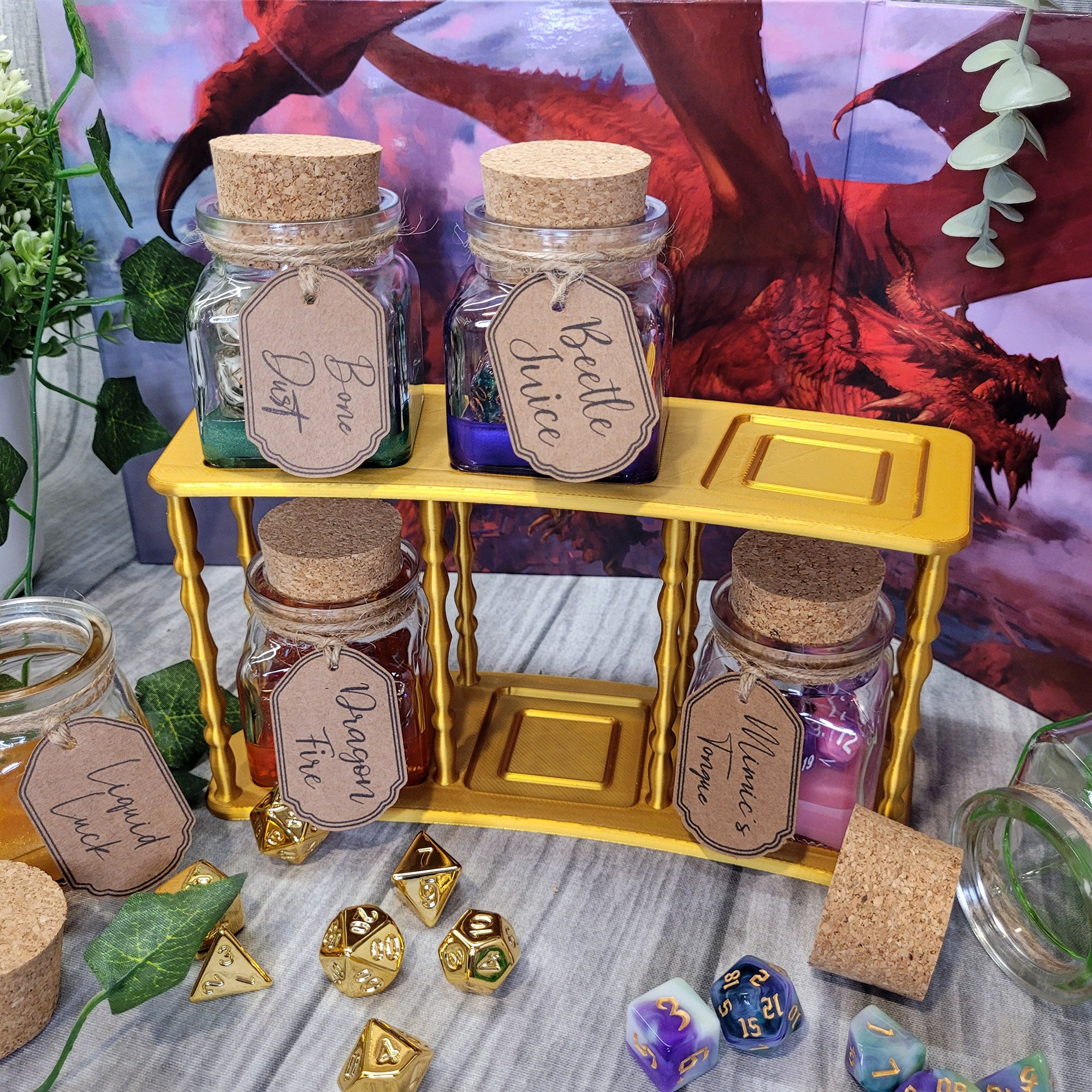 Display for 6 unartick standard potions: Gold