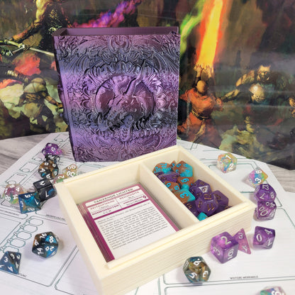 Dice Tome: Black & Purple Dragon