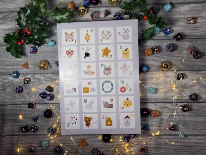 Würfel Adventskalender "Mini Würfelsets" mit 24 Würfelsets