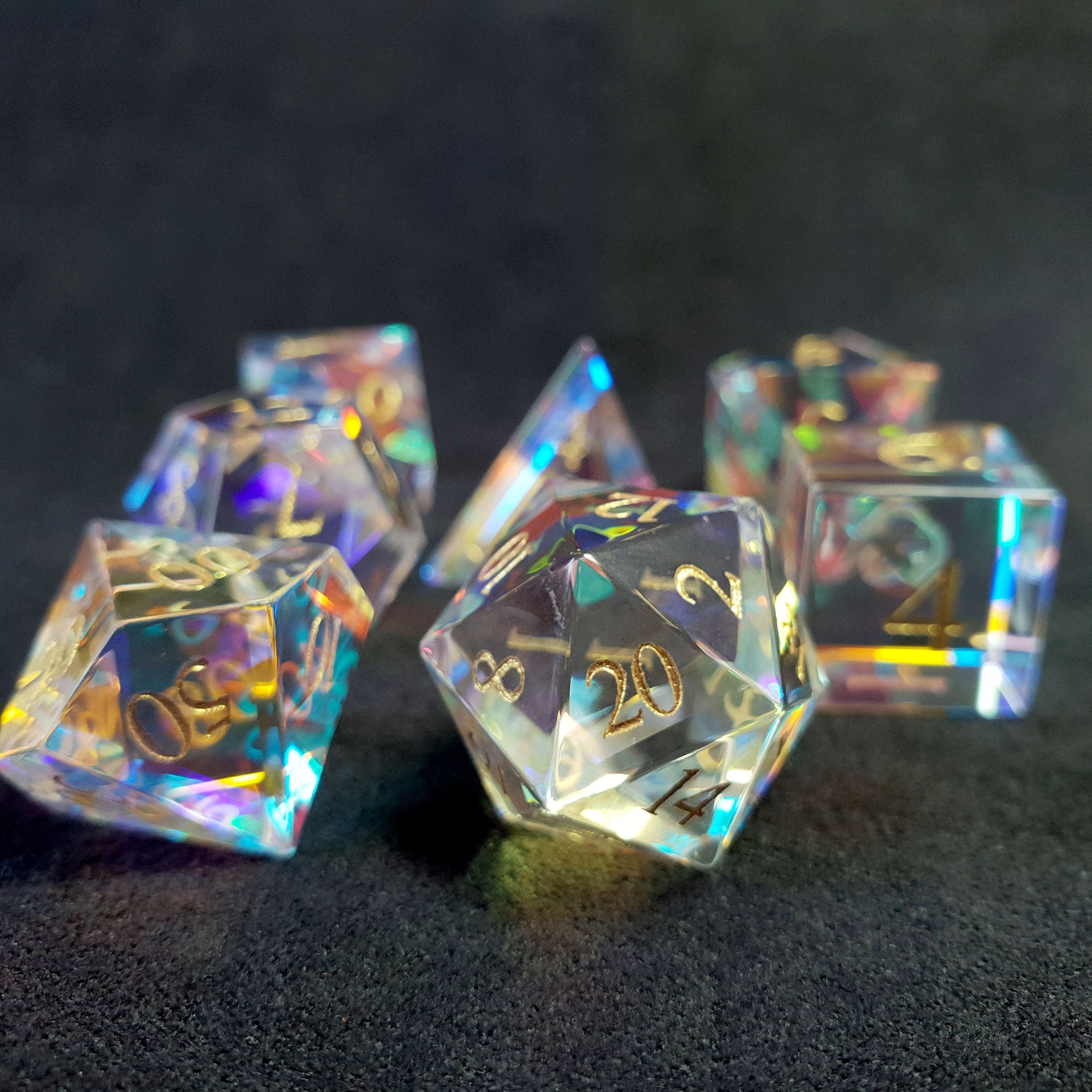 Rainbow Crystal Würfel aus Glas