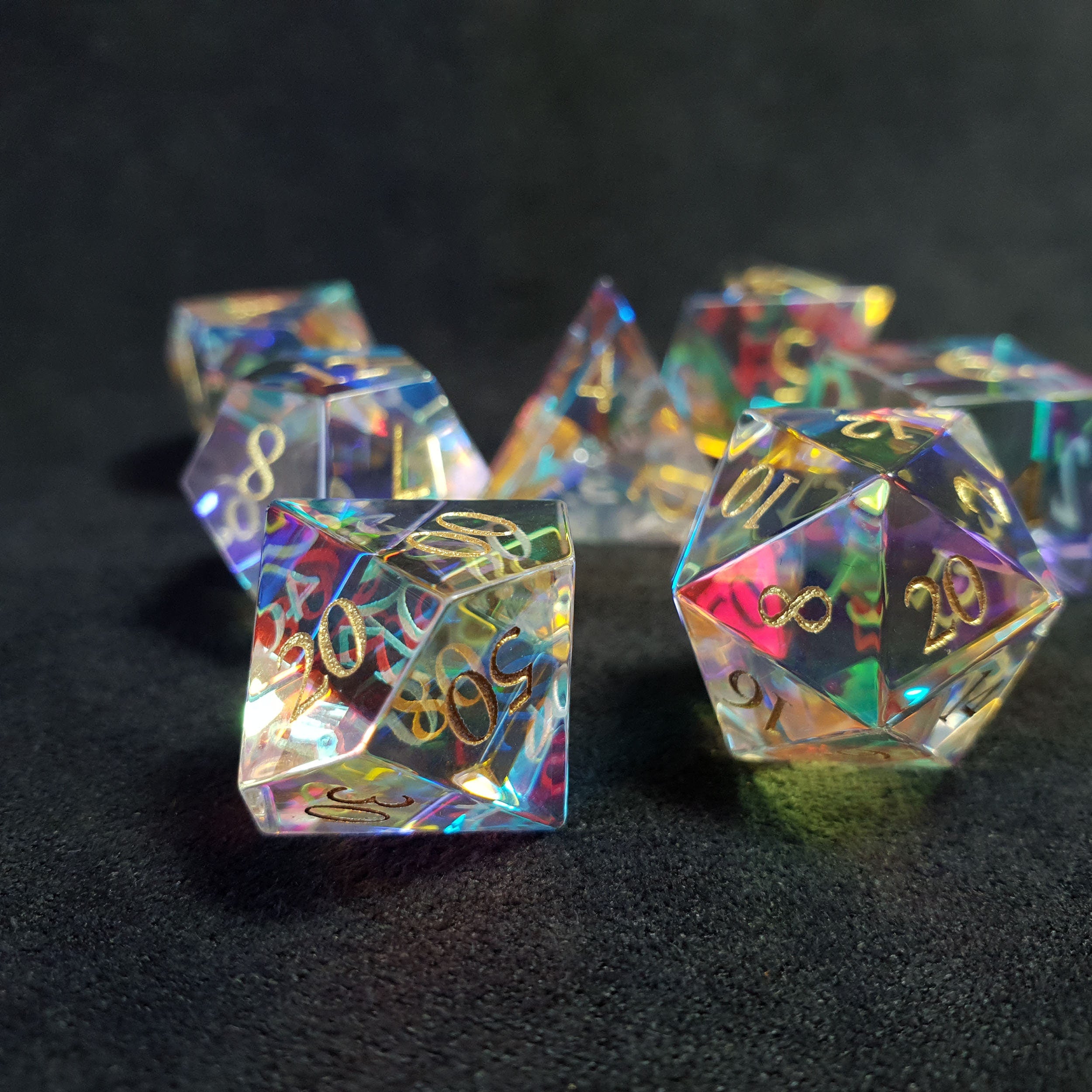 Rainbow Crystal Würfel aus Glas