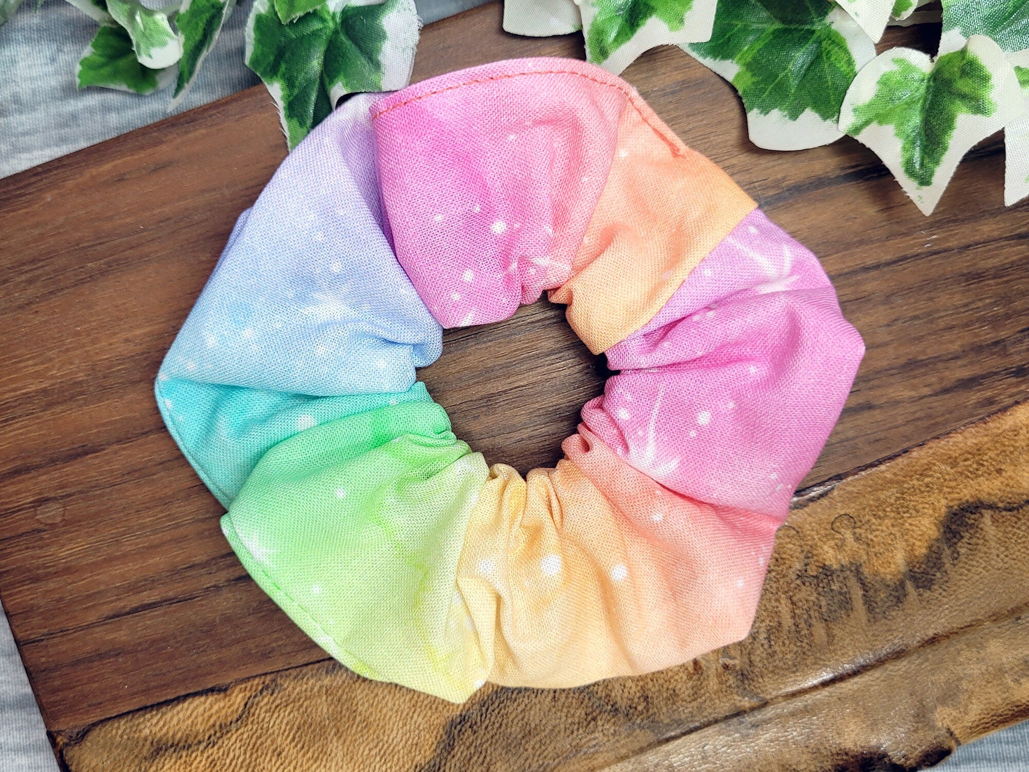 Pastel Rainbow Scrunchie