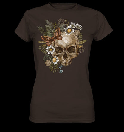 D20 Blumen Skull T-Shirt