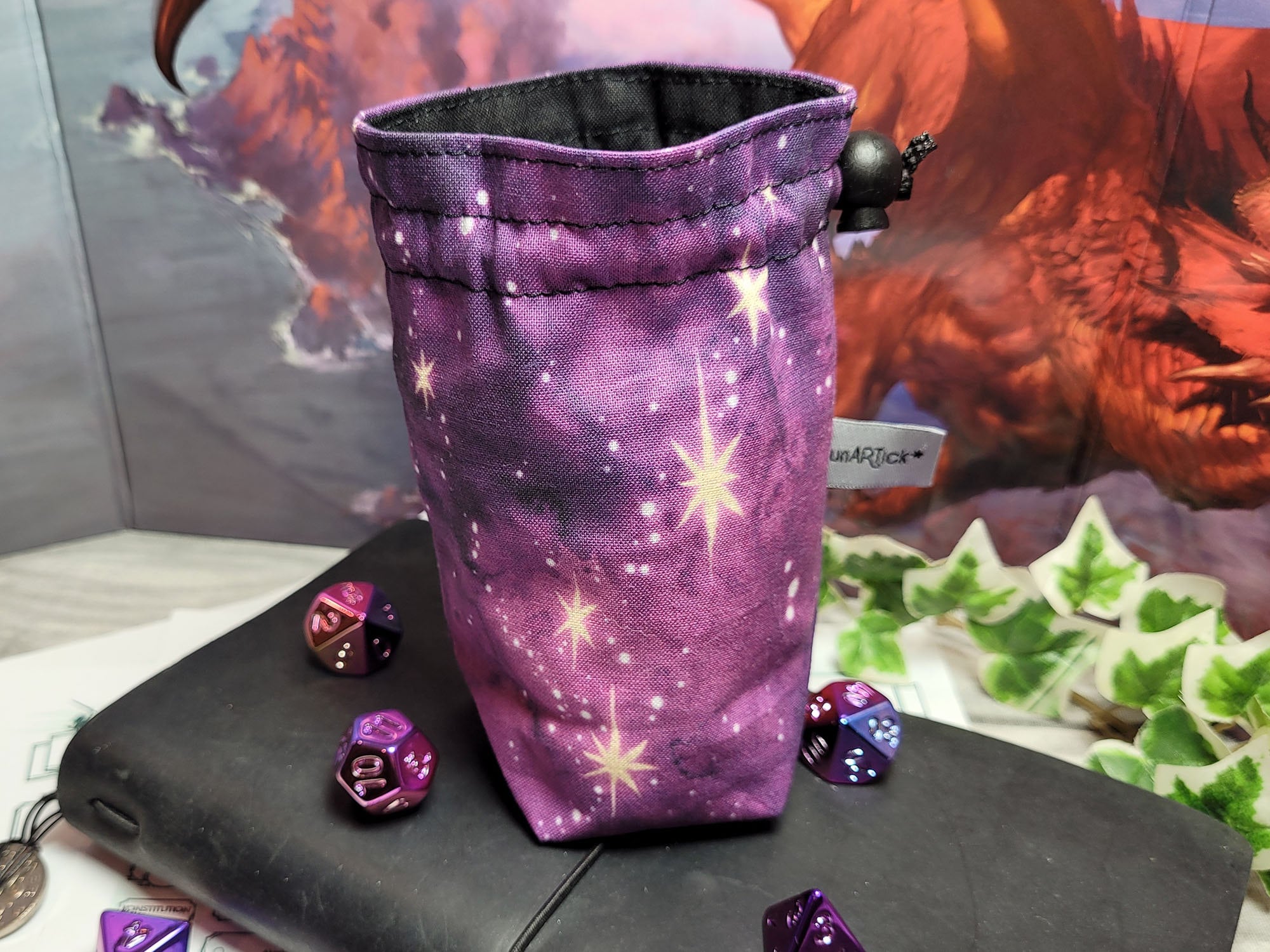 Purple Galaxy Dice Bag S