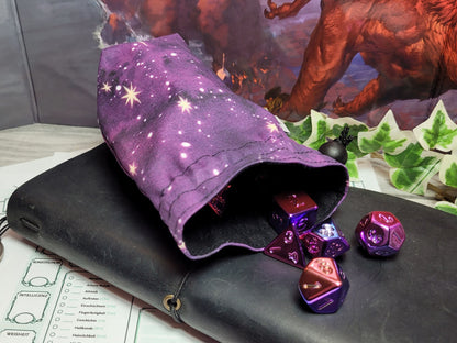 Purple Galaxy Dice Bag S