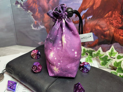 Purple Galaxy Dice Bag S