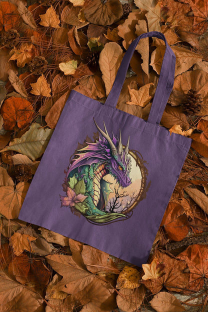 Dragon Tote Bag, Dungeons and Dragons Pouch - Cotton Bag