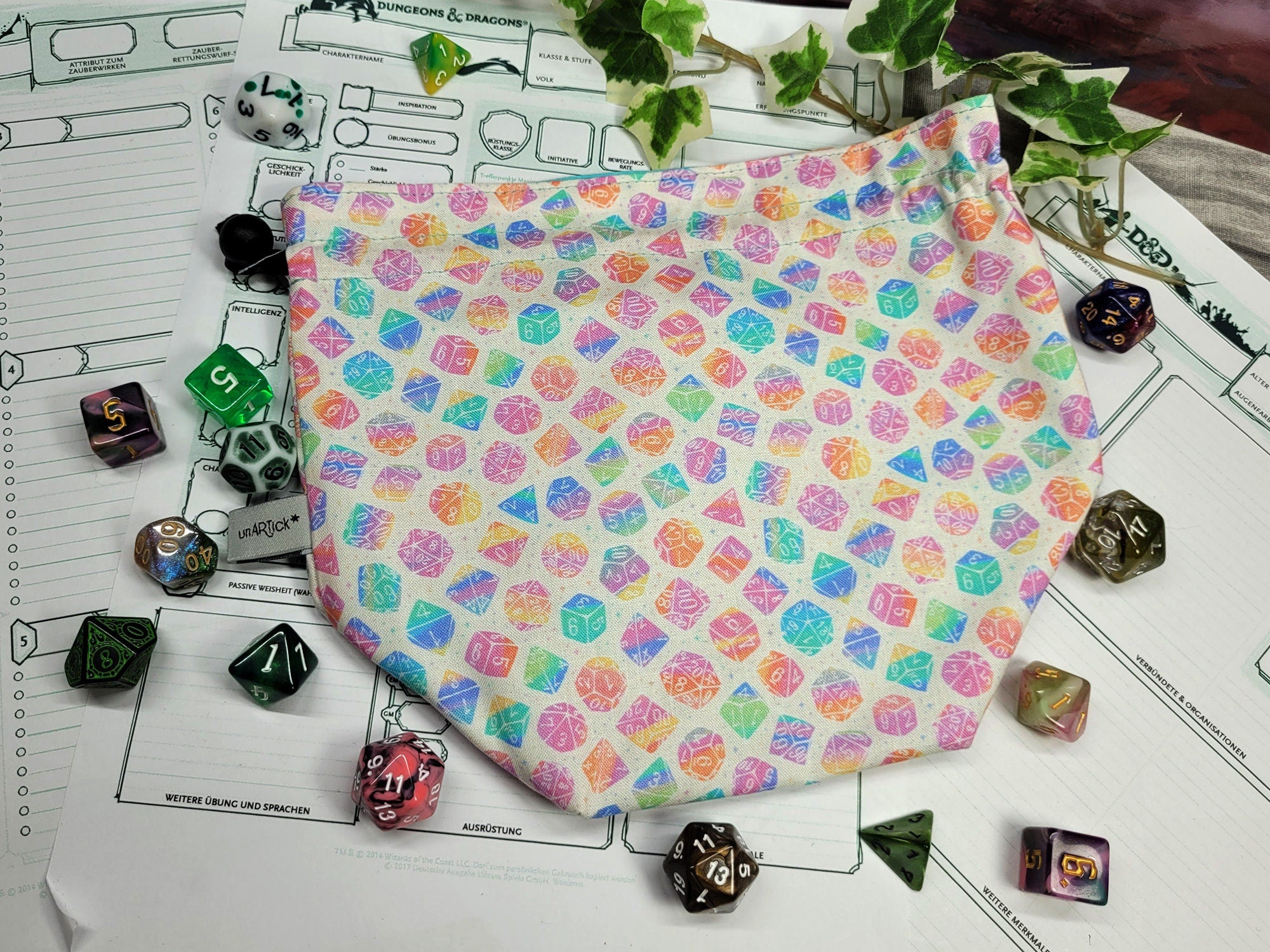 Colorful Dice Würfelbeutel XXL mit Unterteilungen