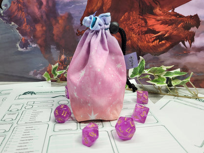 Pastel Galaxy Dice Bag S