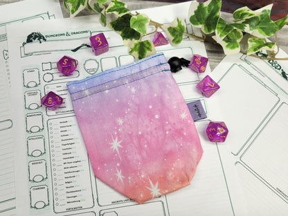 Pastel Galaxy Dice Bag S