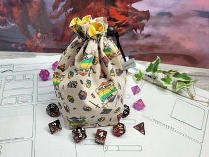 Roll with Pride Dice Bag fL